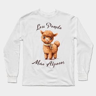 Less People More Alpacas Long Sleeve T-Shirt